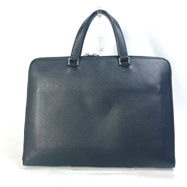 DIOR HOMME Business bag leather black Handbag Tote Bag logo mens Used Authentic